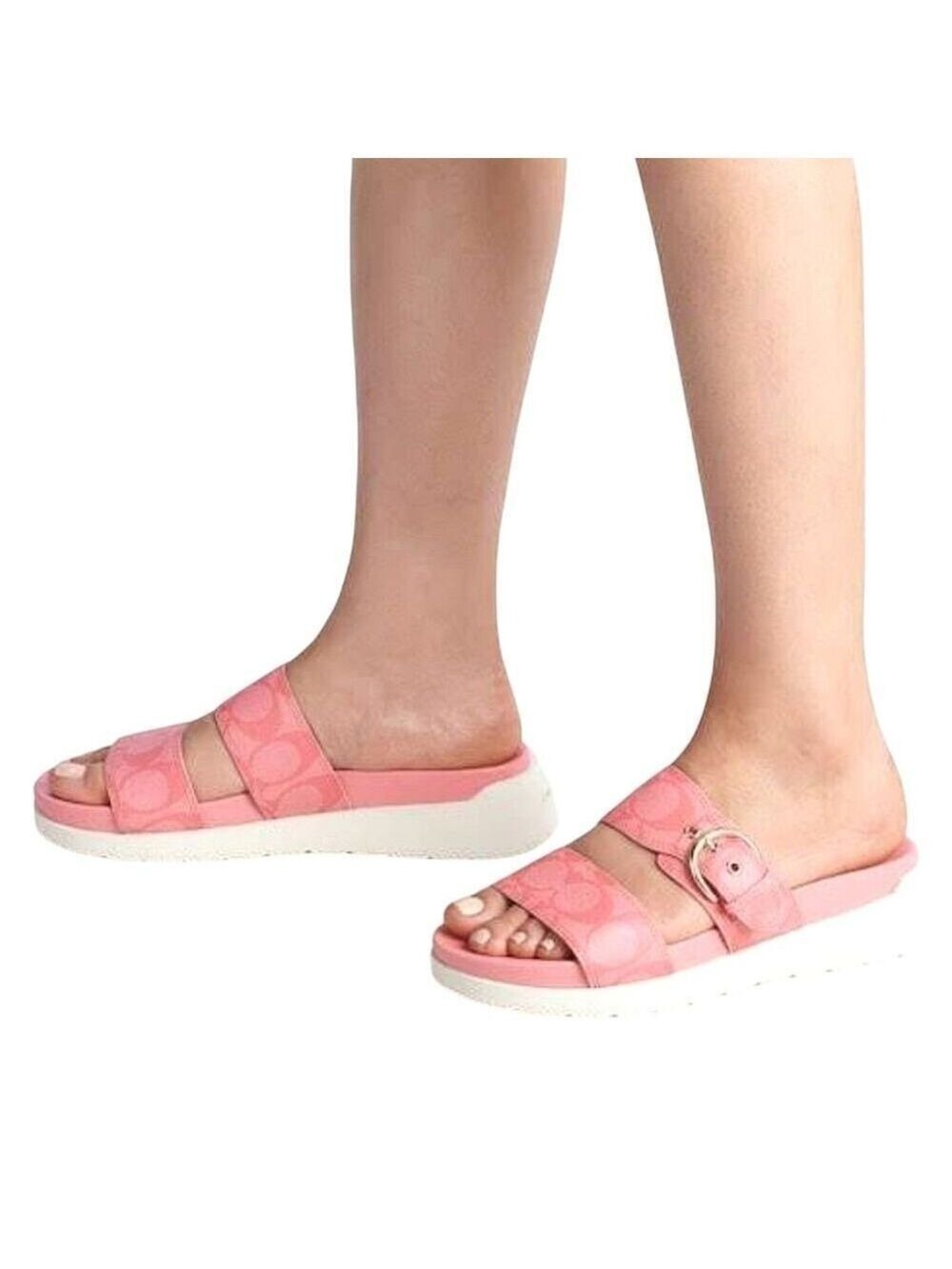 COACH GWEN SLIDE SANDALS PINK LEMONADE SIZE 10 11